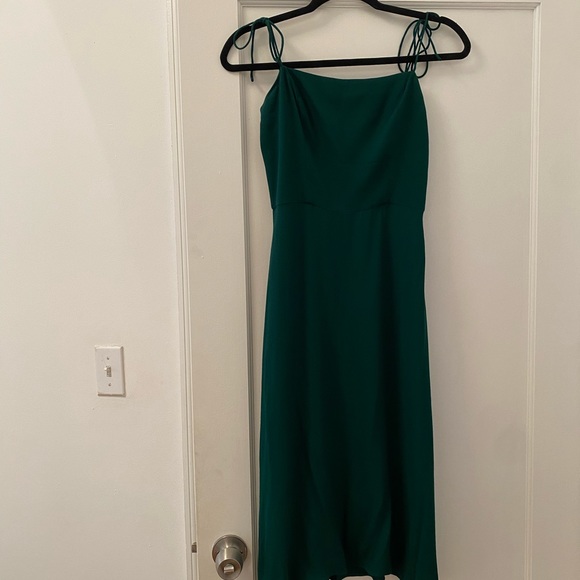 Reformation green midi peach dress size 2 - Picture 2 of 6